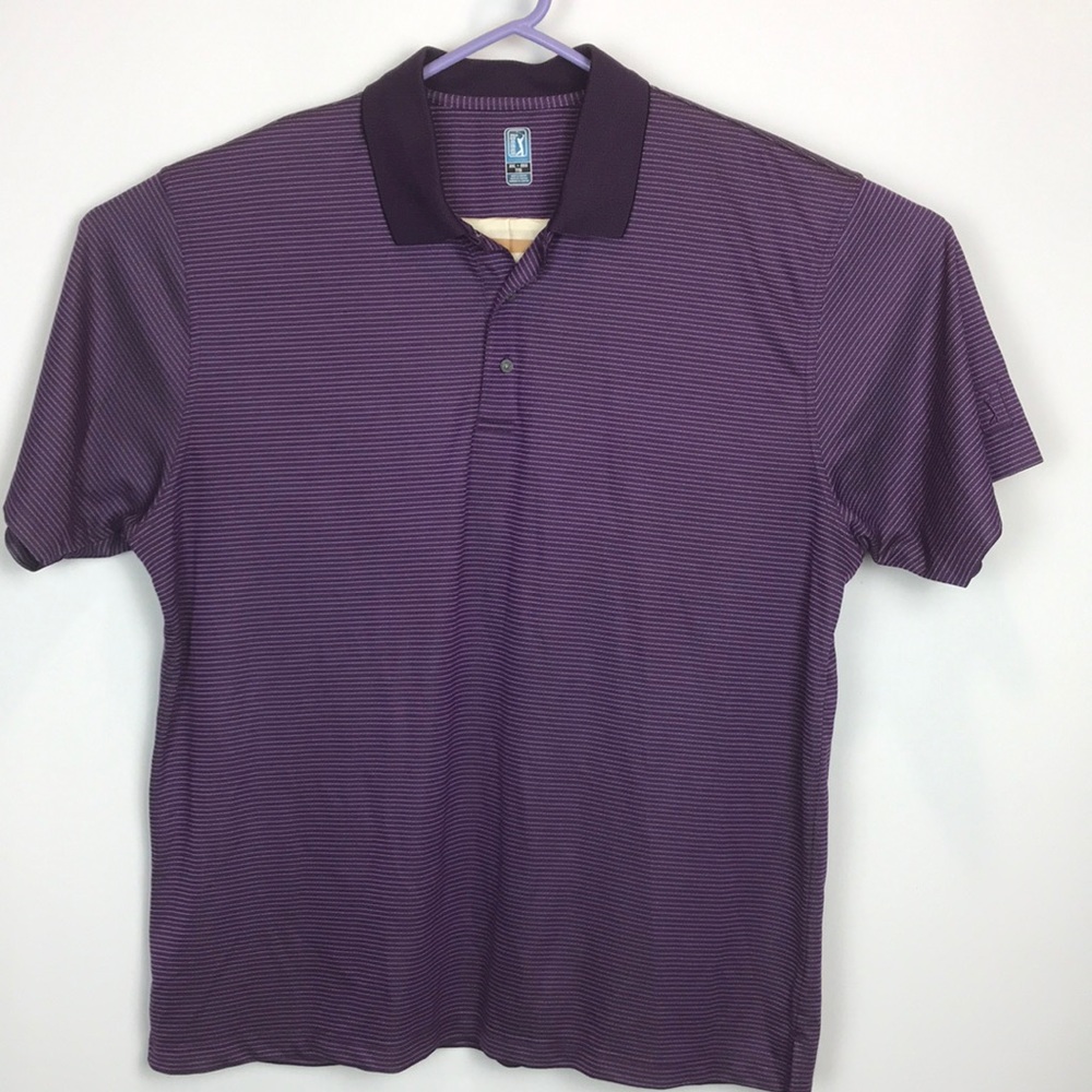 XXL PGA Tour S/S Polo Golf Shirt Purple